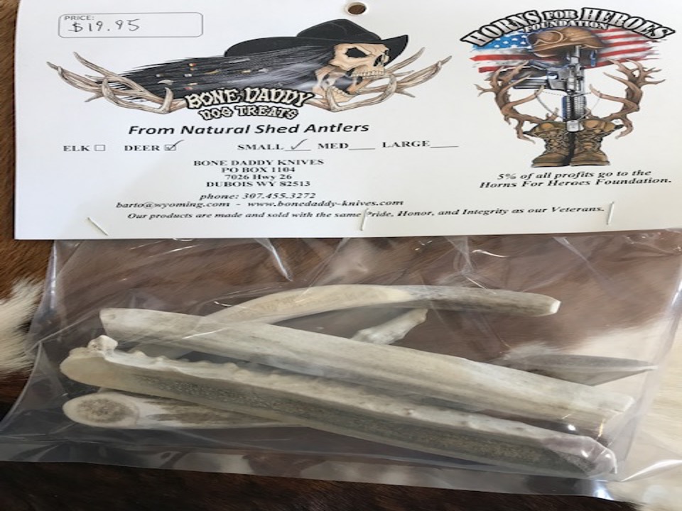 Antler Dog Chews and Grade A Antler Dog Treats For Sale | Horns for Heroes